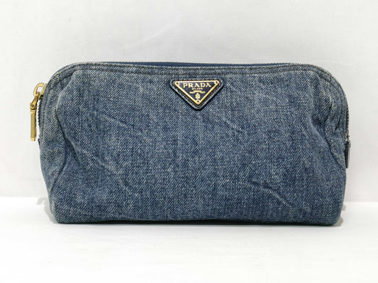 PRADA denim pouch pouch
