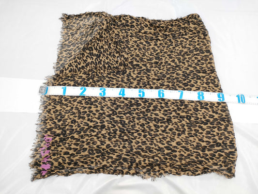 LOUIS VUITTON Brown Leopard Print Scarf