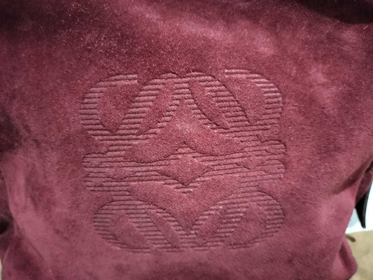 LOEWE Suede Anagram Shoulder Bag