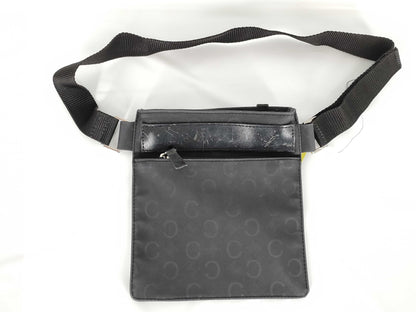 CELINE Triomphe Print Suede Shoulder Bag