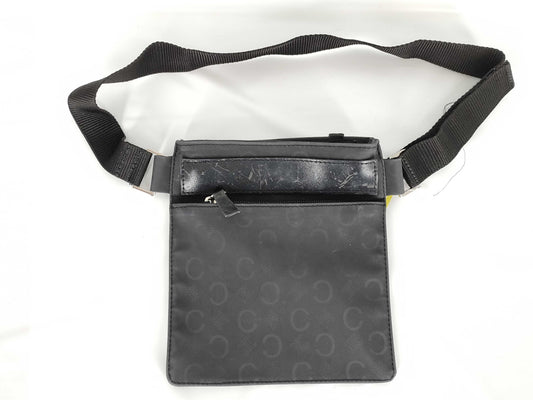 CELINE Triomphe Print Suede Shoulder Bag