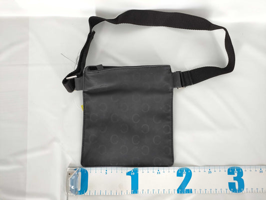 CELINE Triomphe Print Suede Shoulder Bag