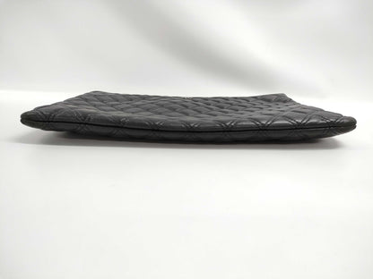 CHANEL Lambskin Matelasse Second Clutch Bag