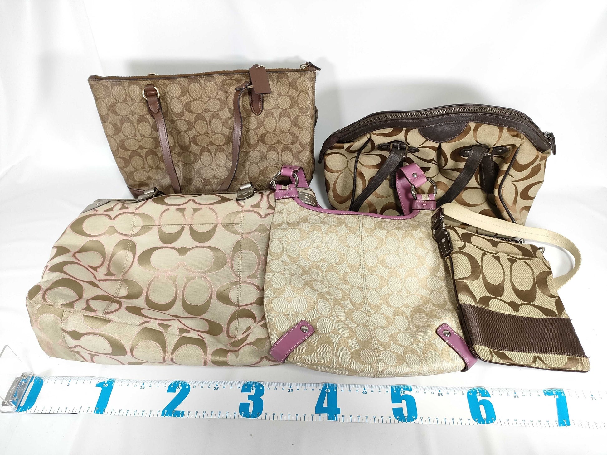 COACH Signature Canvas/PVC Set Shoulder Bag