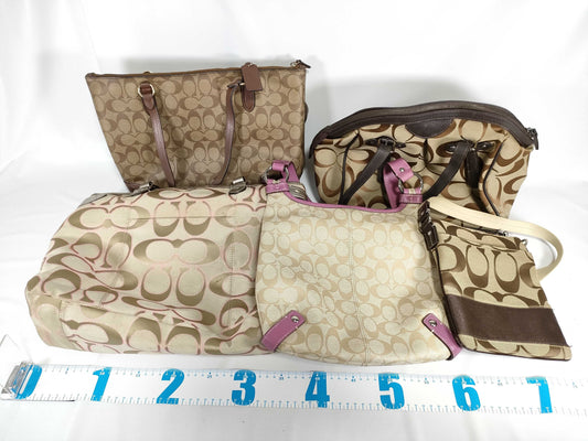 COACH Signature Canvas/PVC Set Shoulder Bag