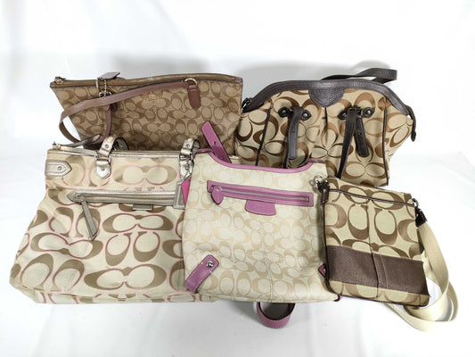 COACH Signature Canvas/PVC Set Shoulder Bag