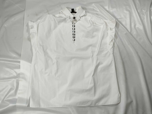 LOUIS VUITTON LV logo button cotton blouse shirt top