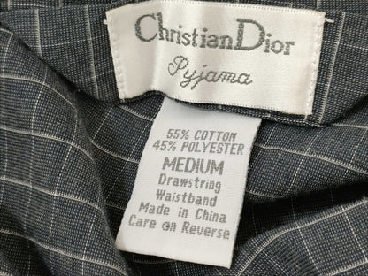 Dior Pajama Shirt/2 Pockets/Checkered/Gray Tops