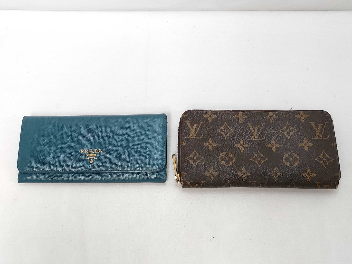 LOUIS VUITTON Monogram Zippy Prada Saffiano Long Wallet