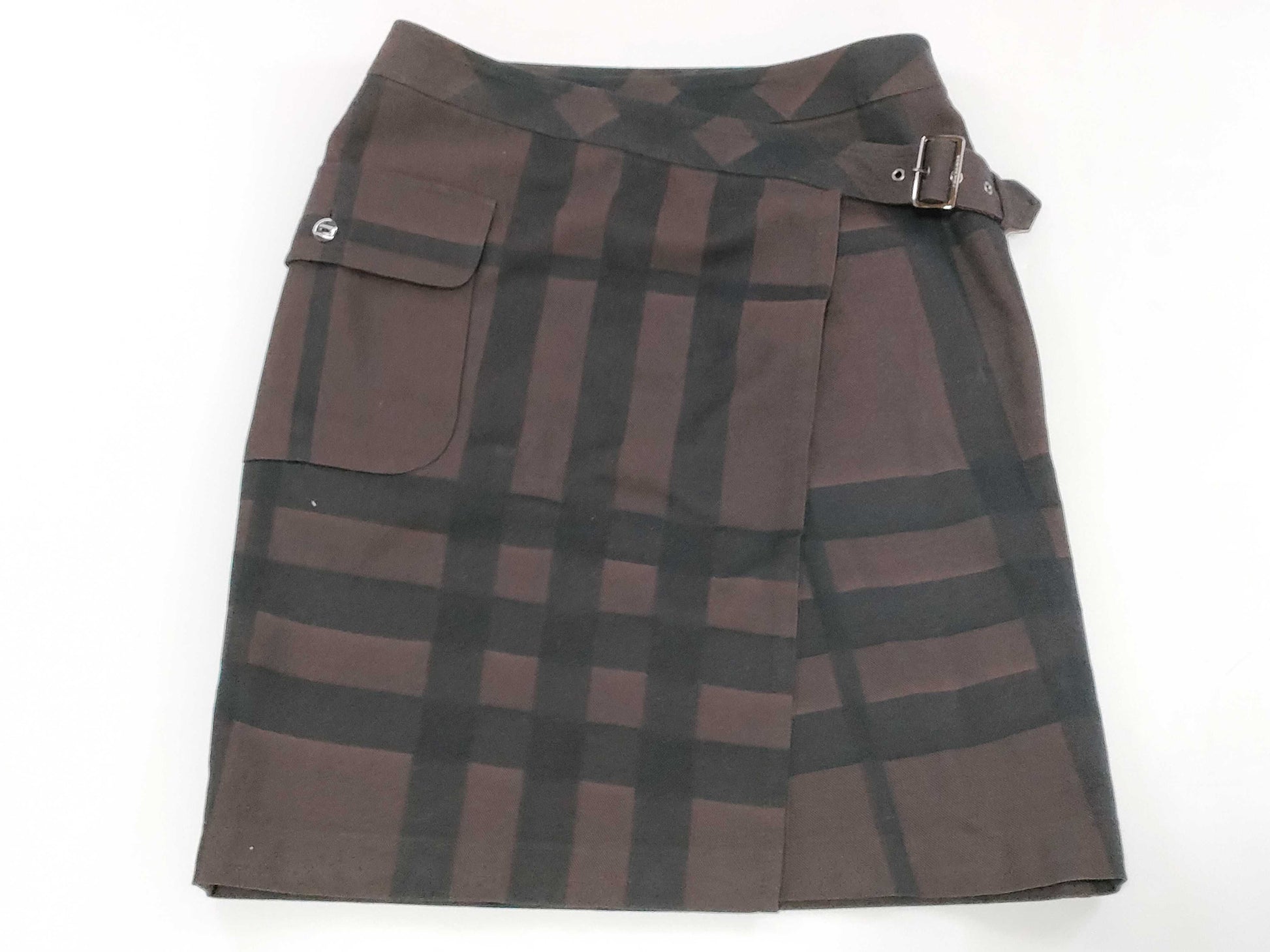 BURBERRY Check Skirt Brown Skirt