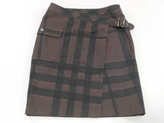 BURBERRY Check Skirt Brown Skirt