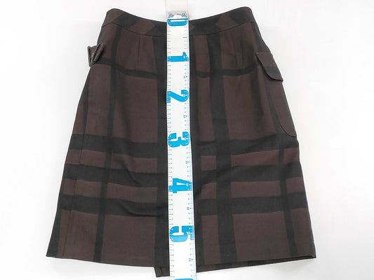 BURBERRY Check Skirt Brown Skirt