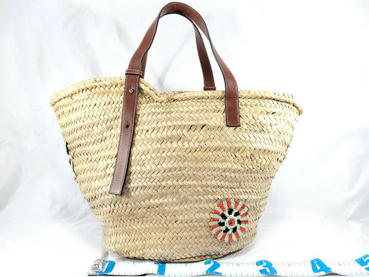 LOEWE Basket Bag with Flower Embroidery