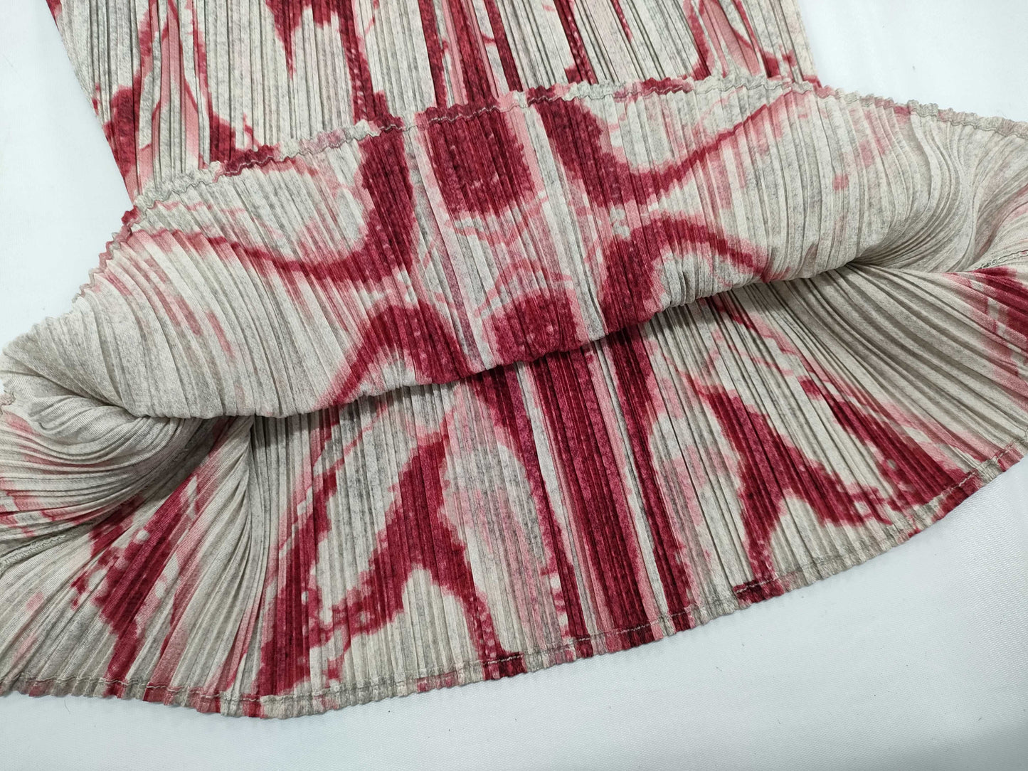 ISSEY MIYAKE Pleats Please Patterned Top, Red Top