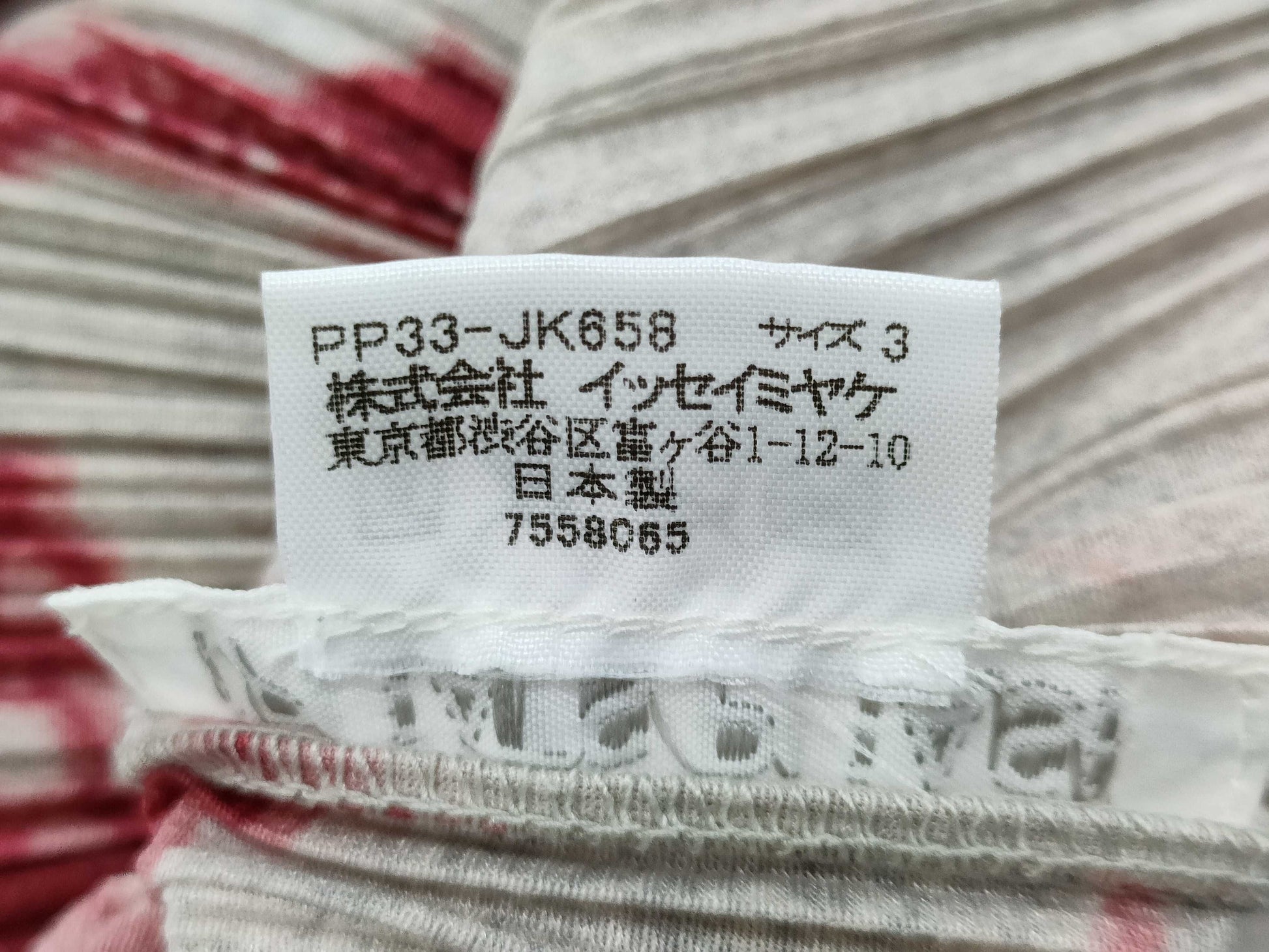 ISSEY MIYAKE Pleats Please Patterned Top, Red Top