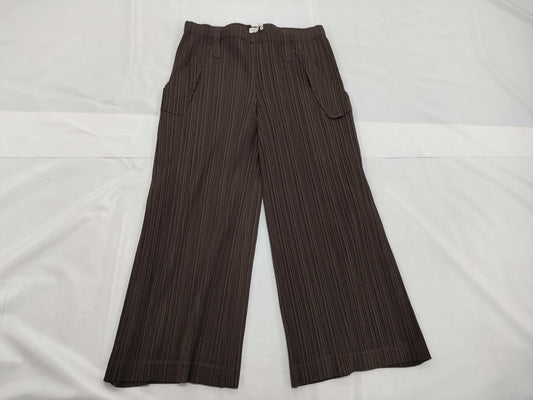 ISSEY MIYAKE Pleats Please Pocket Pants, Brown