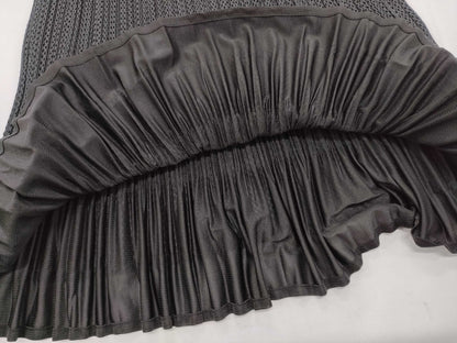ISSEY MIYAKE Pleats Please Sleeveless High Neck Ruffle Top