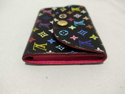 LOUIS VUITTON Monogram Multicolore Carte de Visite Business Card Holder Black Coin Case