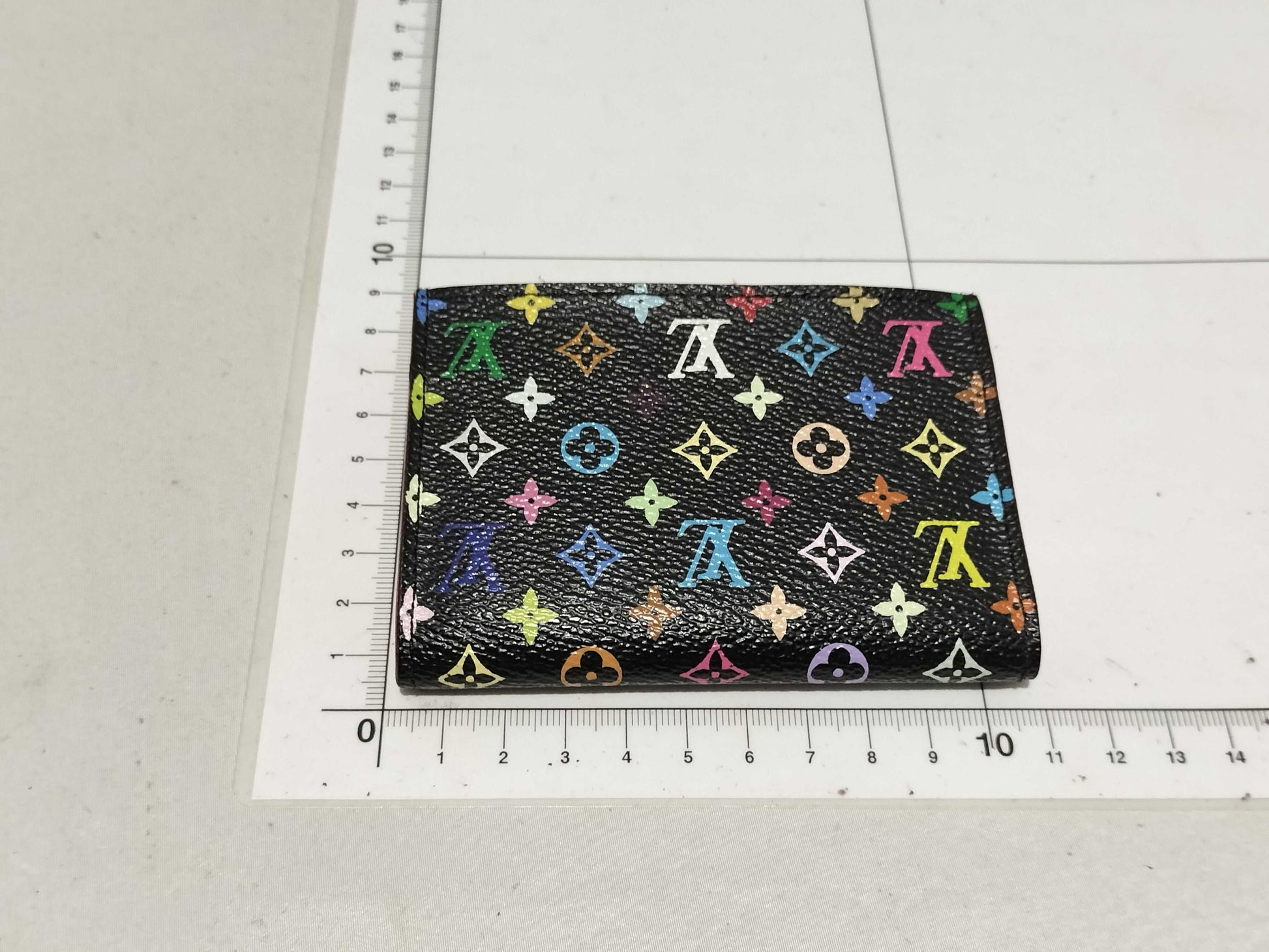 LOUIS VUITTON Monogram Multicolore Carte de Visite Business Card Holder Black Coin Case