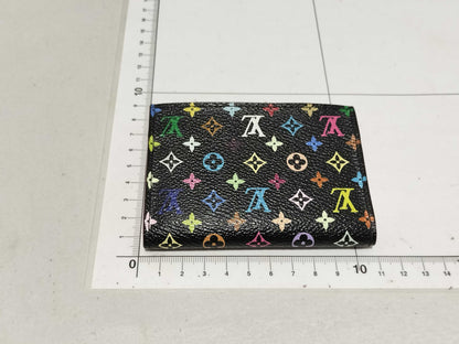 LOUIS VUITTON Monogram Multicolore Carte de Visite Business Card Holder Black Coin Case