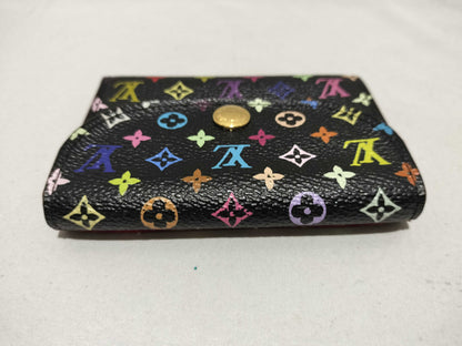 LOUIS VUITTON Monogram Multicolore Carte de Visite Business Card Holder Black Coin Case