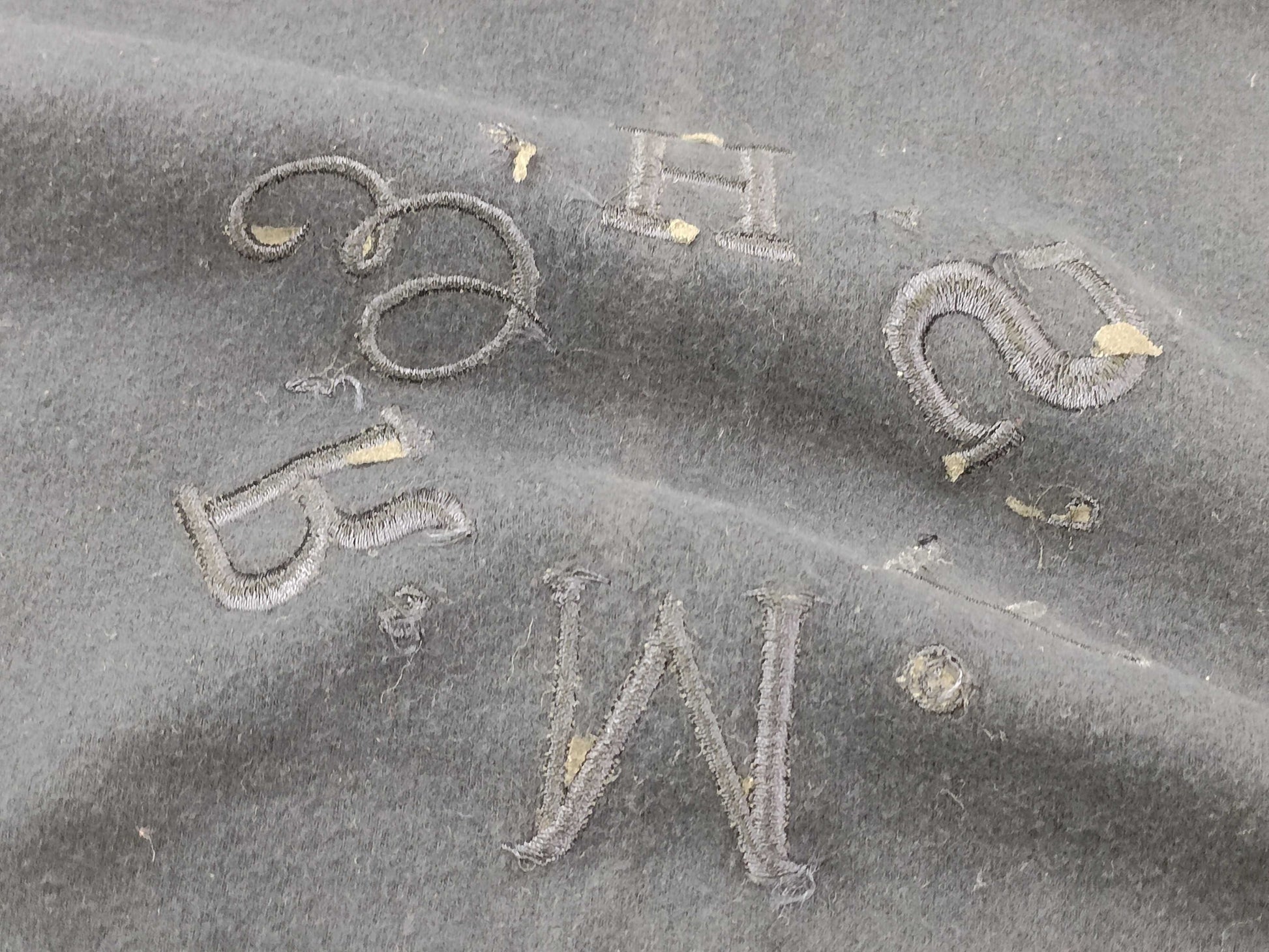 HERMES embroidered hoodie with missing back tag.