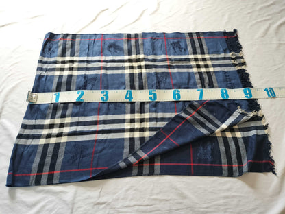 BURBERRY Nova Check Blue Scarf