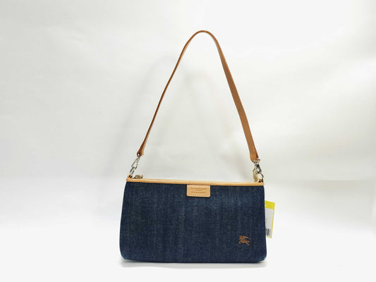 BURBERRY BL/Denim One-Shoulder Shoulder Bag