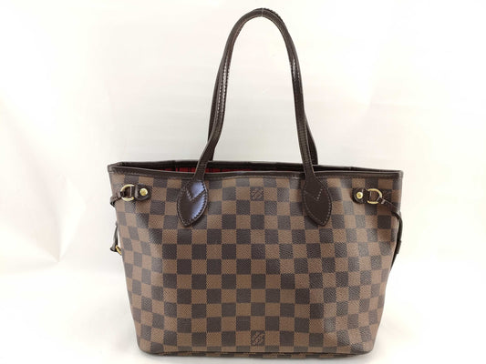 LOUIS VUITTON Damier M40155 Monogram Neverfull PM Tote Bag Handbag