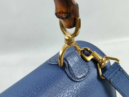 GUCCI Bamboo 00020290633 2WAY Purple Handbag