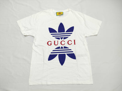 GUCCI Adidas Trefoil T-shirt White/Blue T-shirt