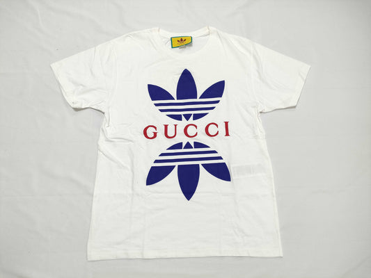 GUCCI Adidas Trefoil T-shirt White/Blue T-shirt