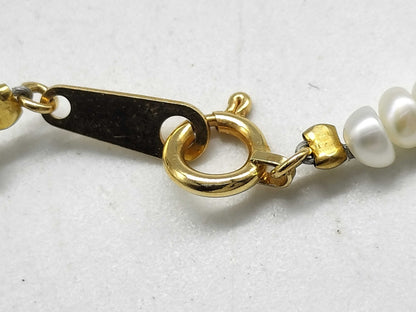 Pearl diameter: Approx. 2.8mm-3.3mm / 6.7mm, K18/METAL, 6.1g, Necklace 