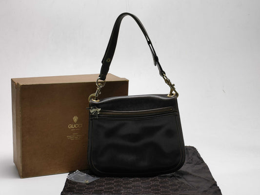 GUCCI Old Leather One-Shoulder Shoulder Bag