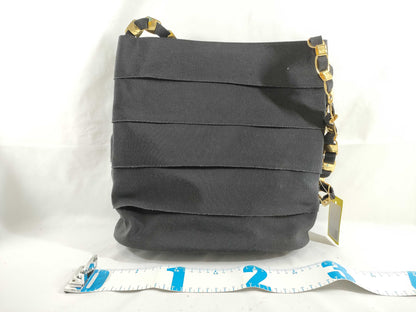 Salvatore Ferragamo Vara Chain Frill Canvas Tote Handbag