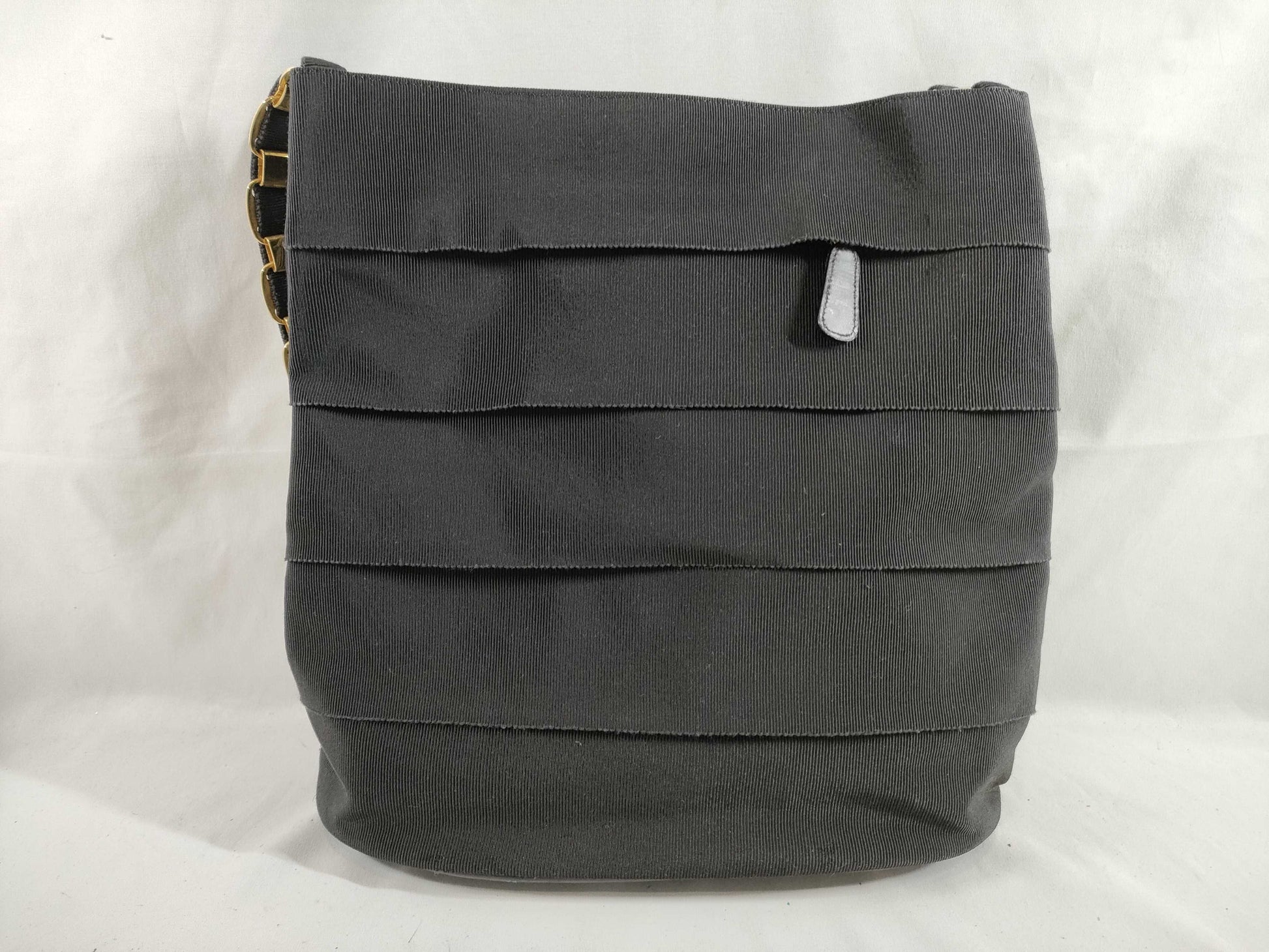 Salvatore Ferragamo Vara Chain Frill Canvas Tote Handbag