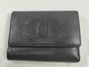 CHANEL Coco Mark Caviar Skin Coco Mark Bifold Wallet