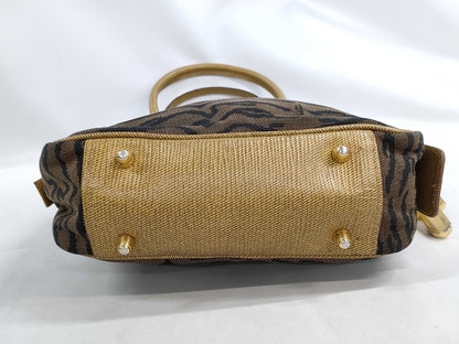 FENDI Zucca Pattern Zebra 2-Way Bag Handbag