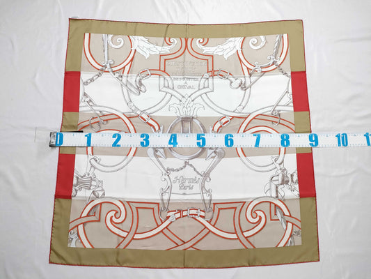 HERMES Carré Imperial Studies/LINSTRVCTION DV ROY EN LEXERCICE Scarf