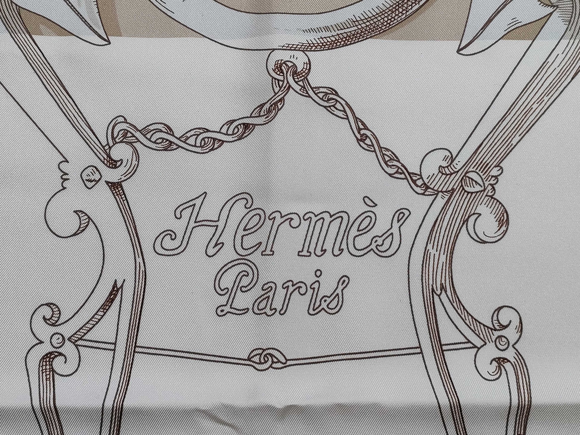 HERMES Carré Imperial Studies/LINSTRVCTION DV ROY EN LEXERCICE Scarf