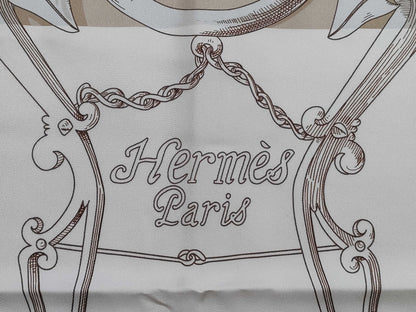 HERMES Carré Imperial Studies/LINSTRVCTION DV ROY EN LEXERCICE Scarf