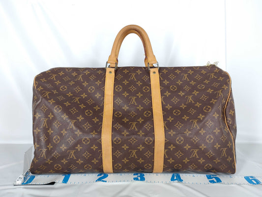 LOUIS VUITTON Monogram M41424 Keepall 55 Boston Bag