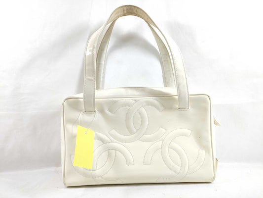 CHANEL Enamel Triple Coco Handbag
