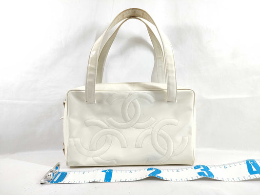 CHANEL Enamel Triple Coco Handbag