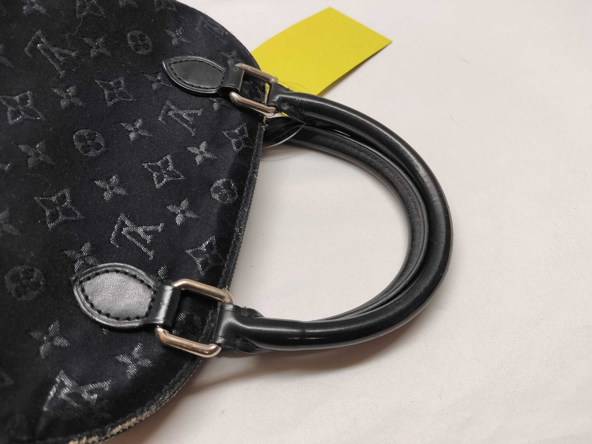 LOUIS VUITTON Monogram Mini Satin Little Alma Noir Handbag