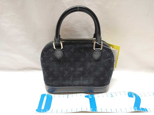 LOUIS VUITTON Monogram Mini Satin Little Alma Noir Handbag