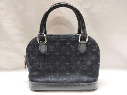 LOUIS VUITTON Monogram Mini Satin Little Alma Noir Handbag