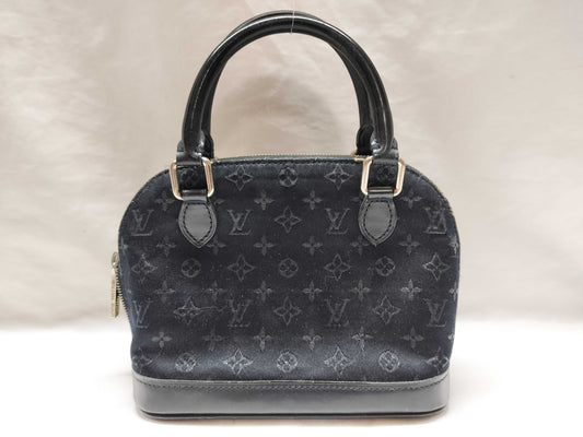 LOUIS VUITTON Monogram Mini Satin Little Alma Noir Handbag