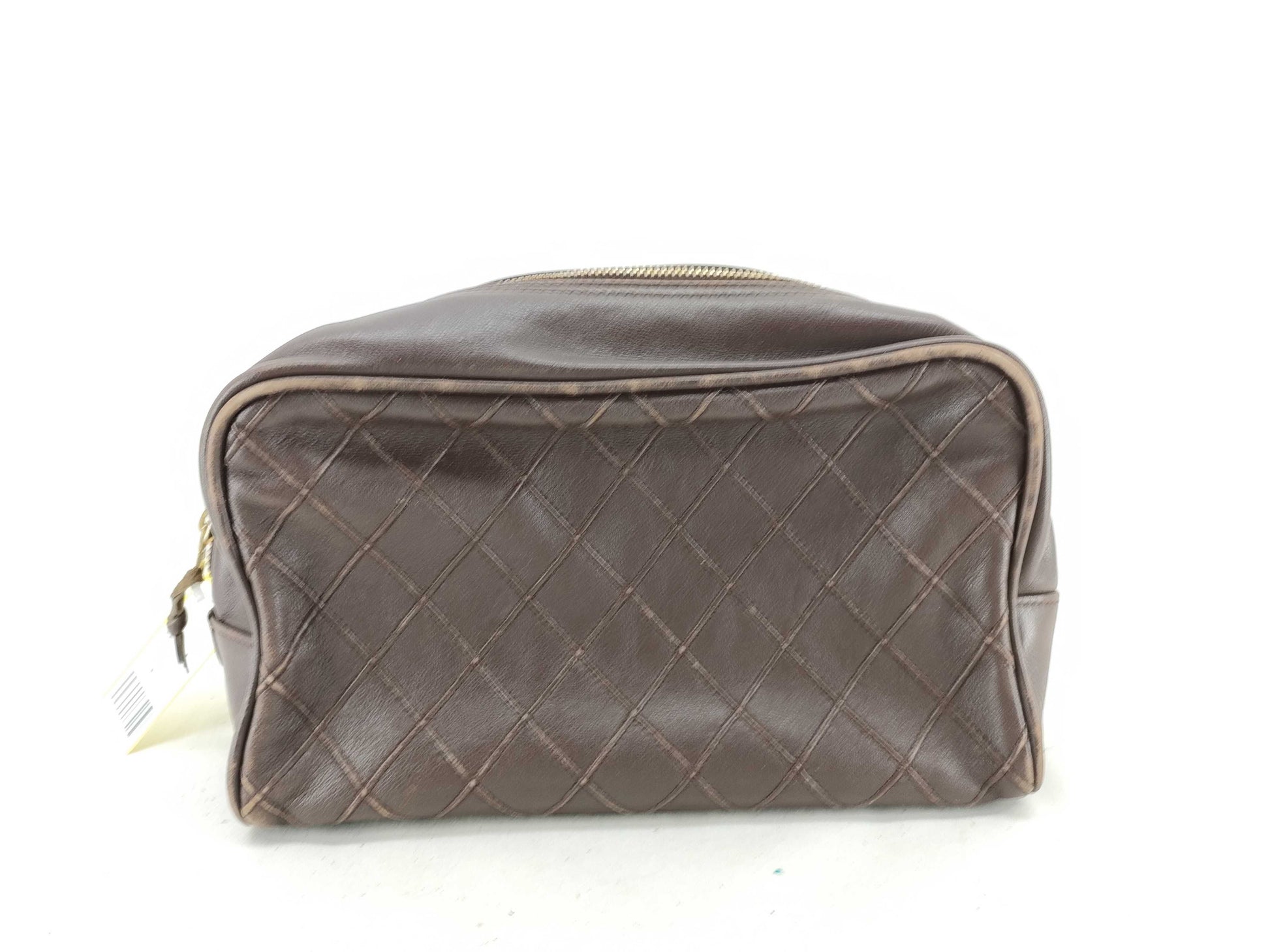 CHANEL Matelasse Pouch Matelasse Brown Clutch Bag
