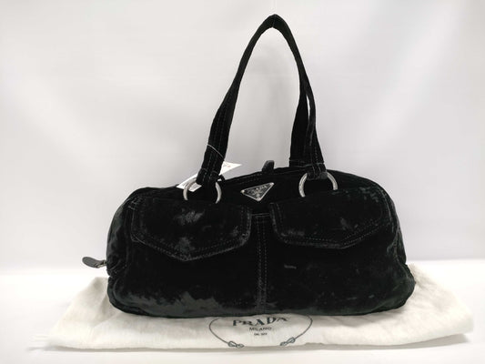 PRADA BR1483 Velvet Handbag Handbag